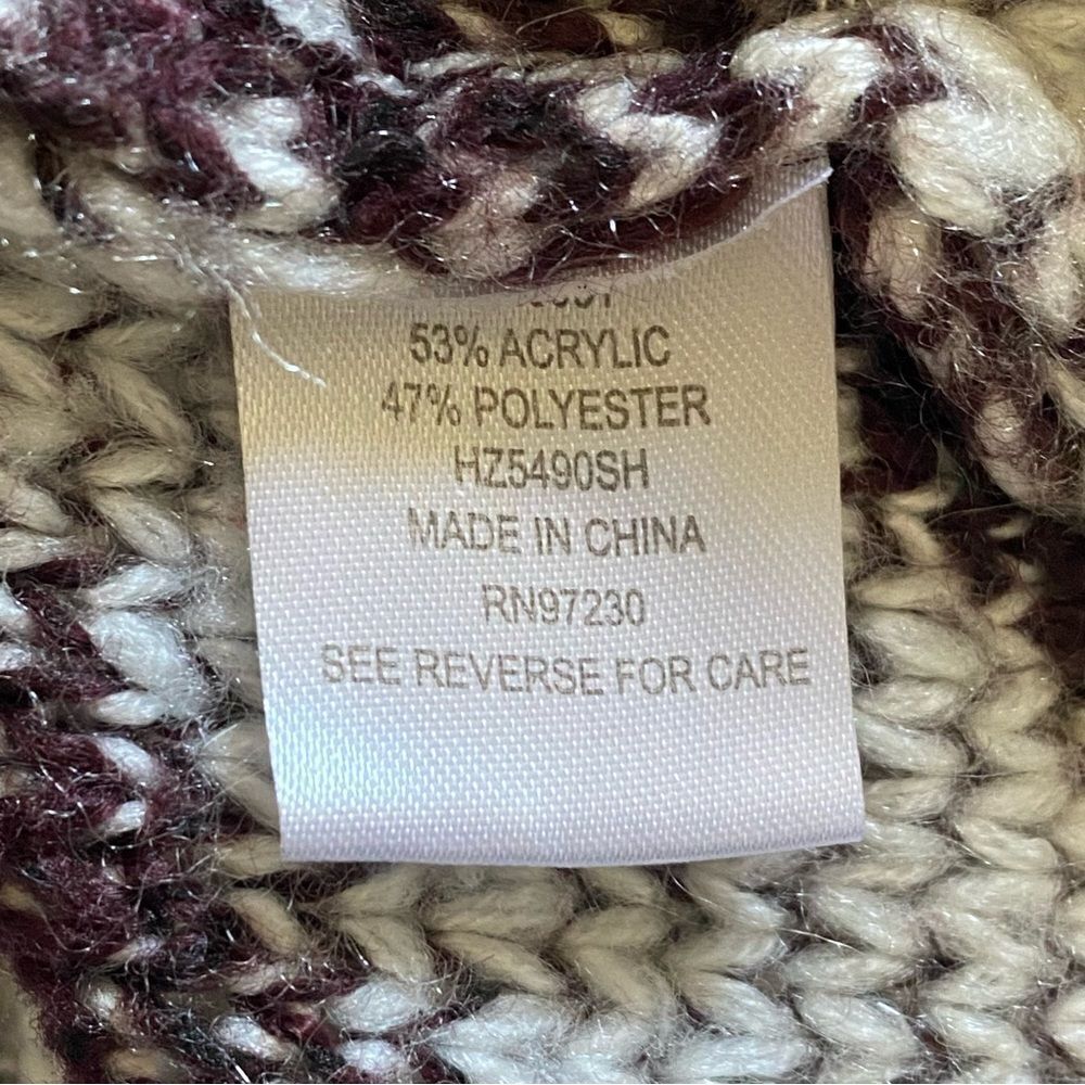 Absolutely Famous Hooded Cardigan Sweater Purple Hoodie Large Athleisure - Picture 6 of 8